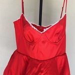 House Of CB  size M Regular Minimoiselle' Holly‎ Red Satin Tulle Mini Dress Photo 9