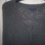 American Eagle  S Gray Lace Up Pullover Sweater Photo 5