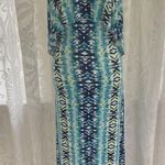 Tart Collections Long Maxi Dress S V Neck Ruffle Back Boho Beachy Flowy Adrianna Blue Photo 4