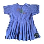 RARE Vintage 1997 Blue Fish Handpainted Short Sleeve Dress Size 2 (XL) Photo 3