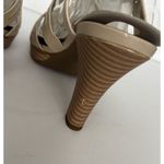 Naturalizer  Sandals Dade Taupe Strappy Heels Neutral Vacation‎ Party Size 8 Wide Photo 7