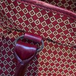 Cynthia Rowley  red canvas print w/red leather trim Photo 5