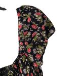 Free People Gaia Print Floral Tunic Mini Dress Black Corduroy size small Photo 4
