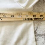 EUC J Jill Ponte Cream Stretchy Button Sleeve Pullover Sz XS White Photo 5