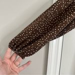Timeless Brown Polka Dot Dress, Size Medium Photo 2