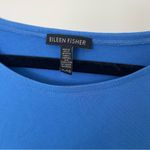 Eileen Fisher  Asymmetrical Hem Scoop Neck Long Sleeve Blue‎ Top Women’s Size XL Photo 1