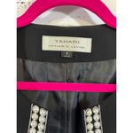 Tahari Women's  Black Blazer with Pearl Trim, Size 8 Photo 2