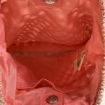 Faded Glory NWT Vintage Crochet Knit Pink Handbag Wooden Handle 12x10x2 Purse Boho Hippie Photo 3