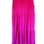 Boden Pink Tiered Boho Midi Dress Womens XXL Beachy Summer Sleeveless Casual Photo 0