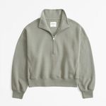 Abercrombie & Fitch  Soft Max Essentials Essential Sunday Half-Zip Sage Sz Small Photo 0