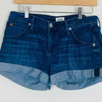 Hudson Jeans Hudson signature flap pocket denim shorts in medium blue wash. Cuffed. Size 28 Photo 0