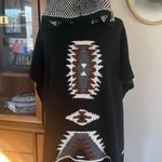 Cocogio Southwestern Print Hooded Poncho Black Size undefined Photo 5