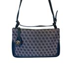 Dooney & Bourke  Slim Zip Top Shoulder Bag Lightweight Vintage Dark‎ Blue Photo 3