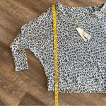 Lovestitch Leopard Dolman Top Sweater Gray Black Soft Small NEW Photo 5