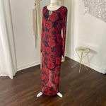 Almost Famous Early 2000's Romantic Goth Red Black Mesh Maxi Dress Plus Size 2X Photo 4