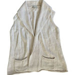 Appleseed's‎ Women's Ivory Sleeveless Vest M Open Front Pockets Size M Photo 0