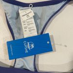 Cupshe  Blue Sports Bra Swim Top Women’s Large – Racerback Bikini Top NWT Photo 4