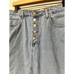 Petal and Pup Light Wash Denim Button Front Mini Skirt Size US 10 Photo 1