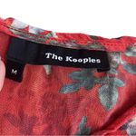 The Kooples ‎ Silk Floral Tank Top Red Spring Flower Size M Exposed Zipper Photo 2