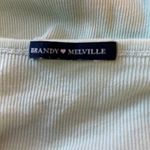 Brandy Melville  Short Sleeve Green Mint Button Front Crop Top Photo 4