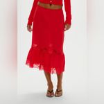 frankie's bikinis Hideaway Satin Midi Skirt in Cherry Photo 9