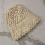 Winter Beanie Popcorn Texture Knit Hat Cream Color Stretchy Cozycore Outerwear Photo 0
