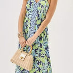 Lilly Pulitzer NWT Carmilla Maxi Dress 4 Resort Sapphire Pool Tropical Tango Photo 0