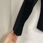 Cache  Black Ruched Long Sleeve Blouse Womens S Scoop Neck Rosettes Whimsigoth Photo 5