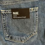 Paige Porter Mid Rise Boyfriend Straight Jeans, Med Wash Distressed NEW, size 28 Photo 10