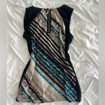 Alfani Black and Blue Striped top Size 6 Photo 2