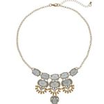 Mudd 🆕 ® Glittery Oval Cabochon Statement Necklace Photo 0