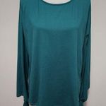 Gibson  teal knotted long sleeve knit tee size medium Photo 0