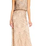 Adrianna Papell  Beaded‎ Gown Maxi Dress Sleeveless Formal Party Cocktail Size 2 Photo 0