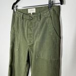 The Great  Sz 27 The Herringbone Trooper Slouchy Pants Army Green Photo 3