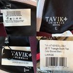 TAVIK Bikini Set Jett Top Jayden Bottom ColorBlock Black Swim Large NWT Photo 9