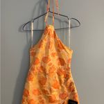 NWT lulus halter top mini dress orange and yellow size XS Photo 2