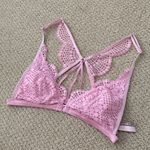 Victoria's Secret Victoria’s Secret Pale Pink Lacy Triangle Bralette Bra Size Small Angel Wing EUC Photo 1