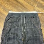 Anthropologie  Gray Kallie Leopard Plaid Print Pockets Jogger Womens Medium Photo 2