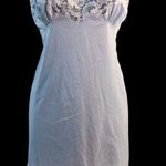 Vintage Light Blue Lace Neckline Slip Dress Photo 4