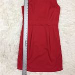Double Zero  Red Tiered Scallop Sleeveless Sheath Dress Size Medium Photo 2