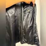 Vintage Wilson Leather Full Zip Drawstring Waist Jacket in Black Size Large Photo 7