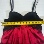 Ambrielle Satin Babydoll Dress Size Small Velvet Chemise Christmas Holiday Party Photo 6