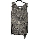 EXPRESS Snakeskin Print Sleeveless Top L Wrap Coquette Soft Goth Urban‎ Festival Party Photo 10
