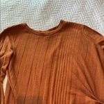 Lefties Rust Orange Ribbed Knit Dress Size S Photo 3