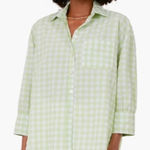 Tuckernuck  Pomander Place Green Gingham Plaid Adair Button Down Top Size Large Photo 0