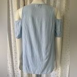 Urban Outfitters  Silence + Noise Linen Blend Jules Cold-Shoulder Blouse Top S Photo 5