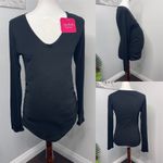 Isabel Maternity Long Sleeve T Shirt Scoop Neck Black Size undefined Photo 10