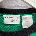 Vintage Fashion Only Christmas Sweater Green Stocking Bells Embellished Size M Size M Photo 2