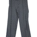 Liz Claiborne | Linen Cotton Navy Geo Floral Pants NWT Womens Medium Photo 0