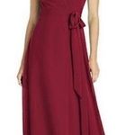 Jenny Packham Bridesmaids Chiffon Wrap Gown Burgundy 0 Photo 0